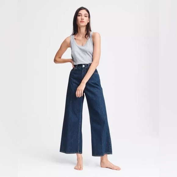 rag & bone Super High Rise Ankle Wide Leg Jeans - Picture 2 of 9